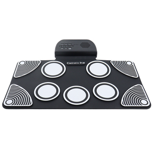HQC6 - Juego de Batería Portátil Enrollable para Niños y Adultos, Pad de Batería Electrónico de Silicona con Diseño de Arcoíris, <span class=keywords><strong>Kit</strong></span> de Batería Eléctrica - Product Image 4