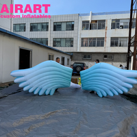 Aile décorative gonflable bleue, accessoires d'ailes d'ange gonflables pour événements festifs