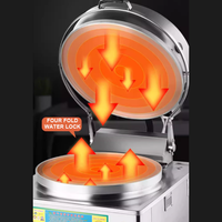 Haute qualité WENCHU cuisine commerciale gaz crêpe Machine panneau d'affichage numérique 304 acier inoxydable revêtement antiadhésif naturel