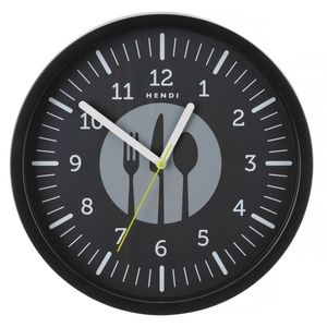 Orologio da Parete HENDI Progettato da Robert Bronwasser, Arredamento per la Casa Nero, Diametro 356mm, Altezza 45mm - Product Image 1