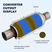 Convertisseur catalytique universel à trois voies en acier inoxydable de haute qualité pour voitures diesel, norme d'émission Euro IV