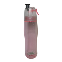Bouteille d'eau de sport à large capacité, en plastique transparent écologique, avec logo personnalisé, colorée, à col étroit, avec pulvérisateur