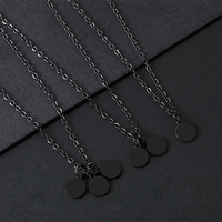 Collier avec pendentif rond gravé personnalisé Ywyougang, bijoux en acier inoxydable, cadeau personnalisé pour femmes