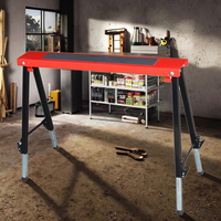 Support de scie en acier pliant établi à chevalet en métal support de banc de travail de cheval de scie Portable pour le travail du bois