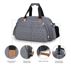 Grand sac à dos personnalisé Sac fourre-tout en polyester pour couches pour bébés pour les voyages de papa et maman - Product Image 5