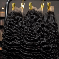 Perruque frontale en dentelle HD 13x6 en vrac, cheveux humains bouclés birmans, sans colle, pré-épilée, 26 pouces, perruque de cheveux vierges, noir naturel, fournisseur en gros