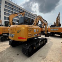 Mini-excavatrice SANY SY75CPro d'occasion de Chine, 7,5 tonnes, système hydraulique stable, lame de poussée, idéale pour les projets d'aménagement paysager agricole