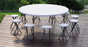 180cm nhựa thổi đúc bàn tròn ăn nhựa gấp bàn - Product Image 4