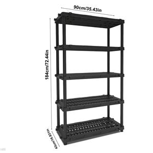 Verstelbaar zwaarlast opbergrek, plastic schappenrek, plastic opbergplanken, schappenunit, verstelbaar multifunctioneel rek voor de garage - Product Image 1