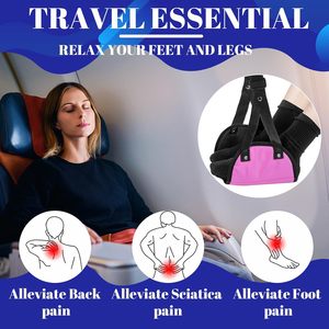 Hamaca Reposapiés Portátil de Poliéster para Viajes en Avión, Autobús, Tren, Oficina y Hogar, con Bolsa de Transporte, para Adultos, Reduce la Hinchazón y el Dolor - Product Image 2