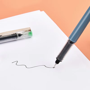 Luxe 0.5Mm Zwarte Gelpennen Aanpasbaar Logo Roze En Blauwe Inkt Voor Kantoor En Schoolgebruik Plastic Behuizing - Product Image 4