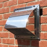 Grille d'aération murale en acier inoxydable, étanche à la pluie, avec maille, pour cuisine, salle de bain, ventilation extérieure HVAC