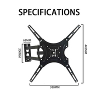 Support TV à mouvement complet réglable en acier laminé à froid Bras doubles Max VESA 400x400mm pour téléviseurs de 32 à 55 pouces Certifié CE Capacité de charge de 25 kg