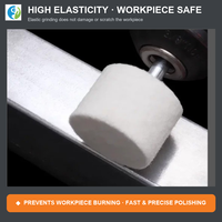 Roue de polissage cylindrique en feutre de laine OEM avec tige de 3 mm et 6 mm pour le polissage fin des moules, du métal, des bijoux et des miroirs