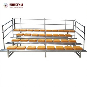 Graderías Retráctiles Plegables de Aluminio para Gimnasios Interiores, 4 Filas, Portátiles, Modulares, Personalizables, con Capacidad Adaptada - Product Image 1