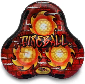 Sports d'hiver amusants, tube à neige gonflable en PVC pour 3 personnes, <span class=keywords><strong>luge</strong></span> Fireball - Product Image 3