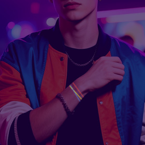 Nuevas pegatinas de tatuajes de pulsera con purpurina mágica incolora transfronteriza para hombres y mujeres, tobillos, muñecas, bares, discotecas, música - Product Image 2