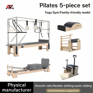 CZFIT Set Comercial de Pilates Reformer para Gimnasio, Cama Grande Core y Cadillac de Cinco Piezas Ajustables para la Salud Corporal en Estudios de Yoga - Product Image 1