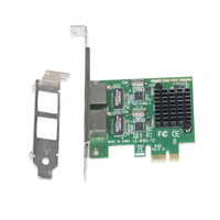 Carte adaptateur réseau Ethernet Gigabit PCI-Ex1 double port RJ-45*2 10/100/1000 Mbps de haute qualité RTL8111 RoHS en stock