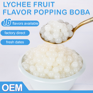 Direct Sale 1kg Lychee Popping Boba Tea Ingredients Tapioca Pearls For Milk Tea Chain Store And Shop - Product Image 4