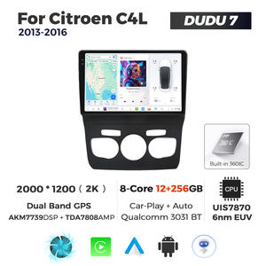 Sistemi Multimediali per Auto DUDU Android con Display da 10 Pollici per <span class=keywords><strong>Citroen</strong></span> C4L 2013-2016 con Navigazione, Musica, CarPlay e Android Auto - Product Image 2