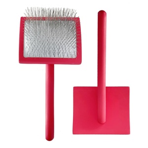 2024 nouveau professionnel toilettage <span class=keywords><strong>Slicker</strong></span> brosse produits de toilettage pour animaux de compagnie en bois brosse pour animaux de compagnie confort peinture <span class=keywords><strong>Slicker</strong></span> brosse pour chiens - Product Image 6