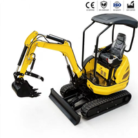 Mini-excavatrice sur chenilles de 3 tonnes, hauteur de creusement de 3200 mm, puissance diesel de 11,8 kW pour les travaux de terrassement