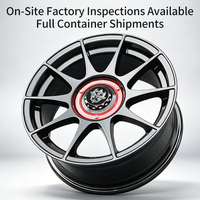 Ruedas FLowtone OZ Racing de 15 Pulgadas 4x100/114.3 Negras Multirradio de Aleación para Nissan Toyota Mazda Skoda Subaru