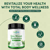 Gummies véganes personnalisées OEM 16-en-1 à base de mousse de mer, huile de nigelle et Ashwagandha pour le soutien de la thyroïde, de l'immunité et de la beauté de la peau