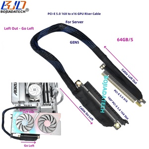 <strong>PCI-E</strong> 5.0 <strong>16X</strong> <strong>to</strong> PCIe X16 Server GPU <strong>Riser</strong> Extension Cable 30CM 40CM 50CM 60CM 80CM for RTX5090 RX9070XT A100 H100Graphics Card - Product Image 2