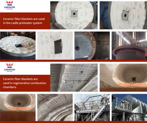 Manta de fibra cerámica de silicato de aluminio de alta temperatura deflector aislante ignífugo para revestimientos de hornos industriales - Product Image 6