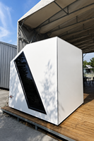 Module de bureau préfabriqué à toit incliné détachable, idéal pour jardin, bureau extérieur ou espace de travail modulaire
