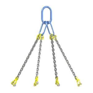 Four Legged Adjustable Welded Chain Sling With Conveyor Function Zinc ISO Certified Complete Safety Hook CHAIN SLING CHAIN SLING - Product Image 1
