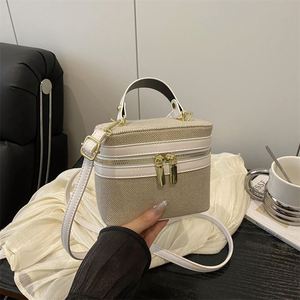 Bolso de Mano de Diseño Moderno en Cuero PU de Gran Capacidad, Estilo Retro, Tipo Cubo - Product Image 4