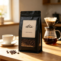 Sachet Doypack Personnalisé Anti-humidité Qualité Alimentaire avec Valve et Fermeture Éclair pour Emballage Supermarché, Épicerie et Commerce de Détail pour Café