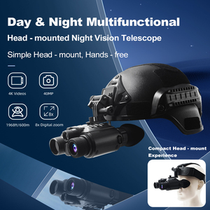 Nouveautés Jumelles de vision nocturne 4K Zoom numérique 8X Infrarouge HD Casque de vision nocturne monté sur casque pour une obscurité totale - Product Image 2