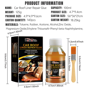 Séchage rapide résistant aux hautes températures adhésif sans trace <span class=keywords><strong>cuir</strong></span> fissure rénovation forte liaison <span class=keywords><strong>voiture</strong></span> toit doublure tissu colle - Product Image 2
