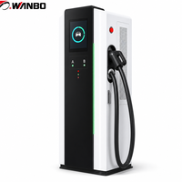 Station de recharge rapide intelligente Wanbo-556 pour véhicules électriques 7kW-480kW, borne de recharge double port GB/T EU US