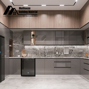 Mobili da <span class=keywords><strong>Cucina</strong></span> Moderni in HDF con Doppio Cestello Estraibile, Armadio in Legno con Lavello e Fornello - Product Image 6