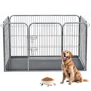 Robusto pannello resistente 4 box per animali domestici portatile per interni esterni molteplici modi di addestramento per cani recinzione pannello box - Product Image 1