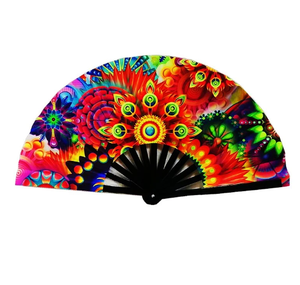 Ready Folding <b>Fan</b> 33Cm Large Rave <b>Fan</b> Fashionable Customizable Bamboo <b>Hand</b> <b>Fan</b> for Sale - Product Image 6