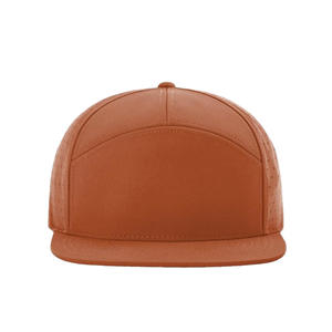 OEM Custom Solid Color <b>Blank</b> 7 Panel Structured Snapback Hat Breathable Laser Cut Holes Back Sports <b>Cap</b> for Adults All Seasons - Product Image 2
