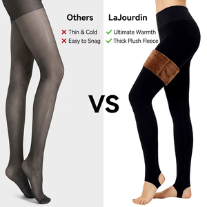 LaJourdin - Leggings Térmicos de Invierno para Mujer, de Cintura Alta, Tejido Grueso de Algodón, Pantimedias Opacas a Cuadros, Leggings de Baile Cálidos - Product Image 3