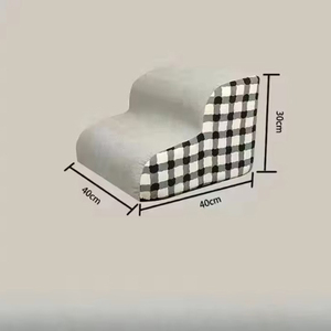Escalier pour animaux de compagnie en éponge hautement élastique à 3 marches, rampe antidérapante pour chien et échelle à pente douce pour canapé et meubles de lit surélevés - Product Image 2