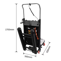 Chariot Électrique Pliable Entièrement Automatique pour Monter et Descendre les Escaliers, Idéal pour Déménagement et Transport de Marchandises sur Plateforme