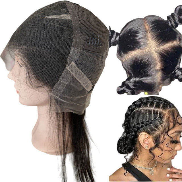 Straight Whole Full HD Lace Human Hair Wigs 150% Density, Breathable Glueless Real Full Lace Wigs