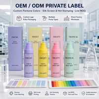 Flacon vaporisateur de parfum PET, pompe à pulvérisation fine, conteneur cosmétique rond, 50 ml, 100 ml, 120 ml, 150 ml, impression sérigraphique