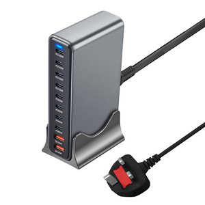 Cargador Rápido USB C de 800W, Estación de Carga USB de 10 Puertos, <span class=keywords><strong>GaN</strong></span> <span class=keywords><strong>Pro</strong></span> 140W PD100W, Puerto PPS para Múltiples Dispositivos de Escritorio - Product Image 3