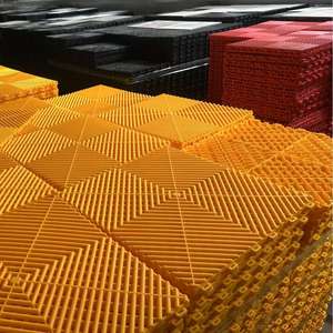 แผ่นไวนิลพื้นผิวเรียบสำหรับเคลือบเซรามิก PP สำหรับงานในโรงจอดรถการออกแบบอุตสาหกรรมกันลื่นสำหรับโรงงาน - Product Image 2