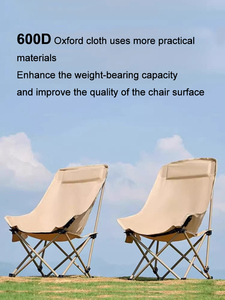 Ghế gấp ngoài trời, ghế mặt trăng lưng cao, ghế cắm trại, ghế thư giãn di động trên bãi biển, ghế dã ngoại, ghế câu cá, - Product Image 5